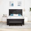 vidaXL Lit &agrave; ressorts avec matelas Noir 140 x 200 cm Velours