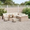 vidaXL Ensemble de canap&eacute; de jardin 13 pcs Beige Poly rotin