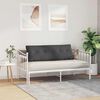 vidaXL Coussin de Dos Gris fonc&eacute; 140 x 50 cm Tissu en velours c&ocirc;tel&eacute;