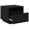 vidaXL Cabinet de chevet avec tiroir 2 pcs Ch&ecirc;ne noir 40 x 39 x 37 cm