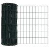 vidaXL Cl&ocirc;ture avec poteau Vert 0,6 x 10 m Acier et PVC