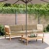 vidaXL Canap&eacute;s d'angle palette de jardin 2 pcs et coussins bois acacia