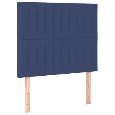 vidaXL Tête de lit à LED Bleu 100x5x118/128 cm Tissu