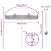 vidaXL Parasol de plage Gris et blanc 160 x 160 x 196 cm