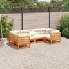 vidaXL Salon de jardin 6 pcs cire marron bois de pin massif
