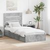 vidaXL Lit de Rangement Gris b&eacute;ton 90 x 190 cm Bois d'ing&eacute;nierie
