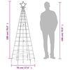vidaXL Sapin de Noël à LED avec piquets 220 LED blanc chaud 180 cm