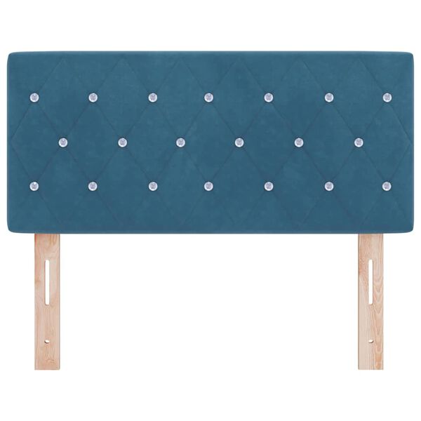 vidaXL T&ecirc;te de lit avec t&ecirc;te de lit Bleu fonc&eacute; 100 cm Cuir synth&eacute;tique