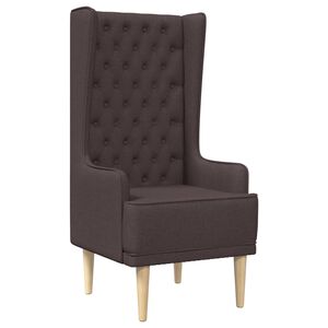 vidaXL Chaise &agrave; dossier haut avec boutons capitonn&eacute;s Marron fonc&eacute;
