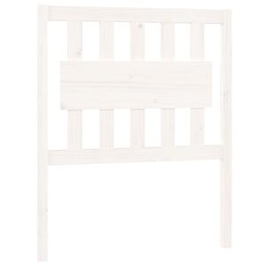 vidaXL T&ecirc;te de lit blanc 80,5x4x100 cm bois massif de pin