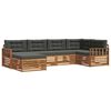 vidaXL Ensemble de canap&eacute;s d'ext&eacute;rieur 6 pcs Naturel et Anthracite