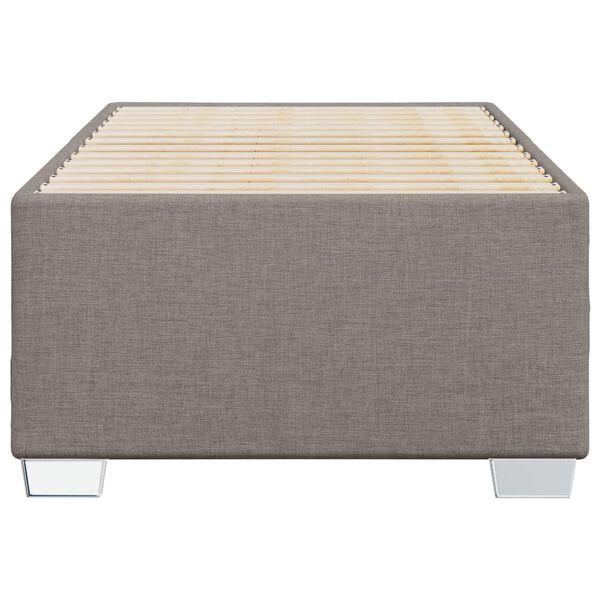 vidaXL Cadre de lit sans matelas taupe 100x200 cm tissu