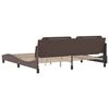 vidaXL Cadre de lit avec LED sans matelas Zadar marron 200x200 cm
