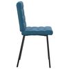 vidaXL Chaises &agrave; manger lot de 4 Bleu Velours