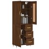 vidaXL Buffet haut Ch&ecirc;ne marron 69,5x34x180 cm Bois d'ing&eacute;nierie