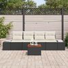 vidaXL Ensemble de canap&eacute; de jardin avec coussin 5 pcs Noir Poly rotin