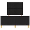 vidaXL Cadre de lit avec t&ecirc;te de lit Noir 120 x 190 cm tissu