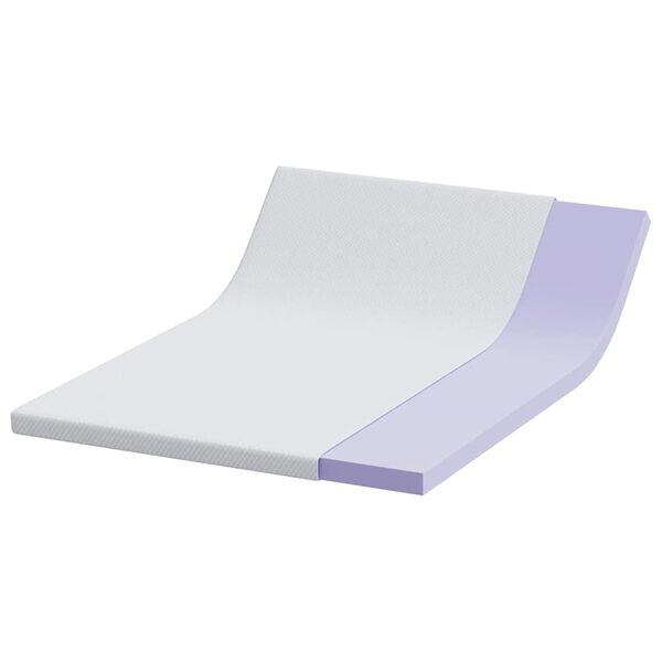 vidaXL Surmatelas Blanc 140 x 190 x 7 cm Tissu Jacquard