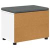 vidaXL Banc d'entr&eacute;e avec coussin Uni Blanc 60 x 38 x 46 cm