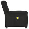 vidaXL Fauteuil de massage Noir Tissu microfibre