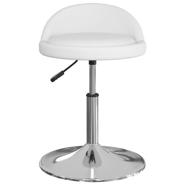 vidaXL Chaises pivotantes &agrave; manger lot de 2 blanc similicuir