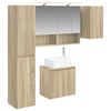 vidaXL Ensemble d'armoire de salle de bain 5 pc Ch&ecirc;ne Sonoma