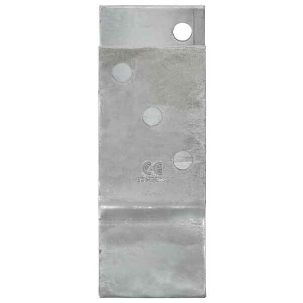 vidaXL Piquets de cl&ocirc;ture 6 pcs Argent&eacute; 8x6x15 cm Acier galvanis&eacute;