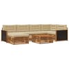 vidaXL Ensemble de canap&eacute;s d'ext&eacute;rieur 7 pc Naturel et Beige