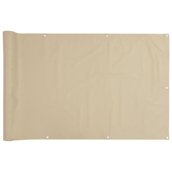 vidaXL &Eacute;cran de balcon Beige 90x300 cm Tissu Oxford
