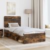 vidaXL Cadre de lit Ch&ecirc;ne fum&eacute; 90 x 190 cm Bois de pin massif