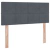 vidaXL Lit de Rangement avec matelas Gris fonc&eacute; 120 x 190 cm Velours