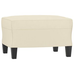 vidaXL Repose-pied Cr&egrave;me 60x50x41 cm Similicuir
