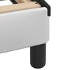 vidaXL Cadre de lit avec LED sans matelas Zadar blanc et noir 140x190 cm
