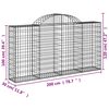 vidaXL Paniers &agrave; gabions arqu&eacute;s 25 pcs 200x30x100/120 cm Fer galvanis&eacute;