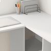 vidaXL Bureau avec &eacute;tag&egrave;re Blanc 142 x 102 x 73 cm Bois d'ing&eacute;nierie