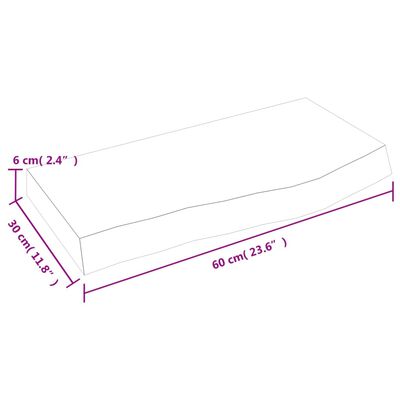 vidaXL Comptoir de salle de bain marron foncé bois massif traité