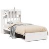 vidaXL Lit biblioth&egrave;que sans matelas blanc 100x200 cm bois pin massif