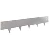 vidaXL Bordure de Pelouse 50 pc 100 x 20 cm Acier Argent&eacute;