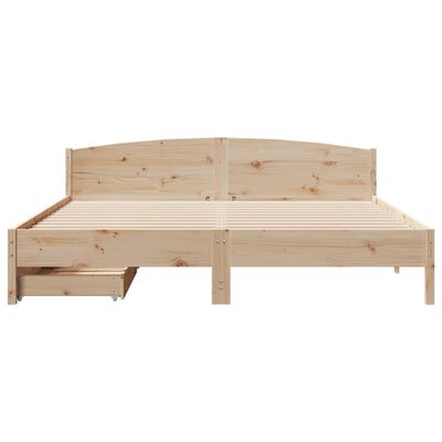 vidaXL Cadre de lit sans matelas 200x200 cm bois massif de pin