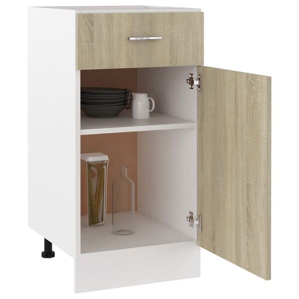 vidaXL Armoire de plancher tiroir Ch&ecirc;ne sonoma 40x46x81,5 cm Agglom&eacute;r&eacute;