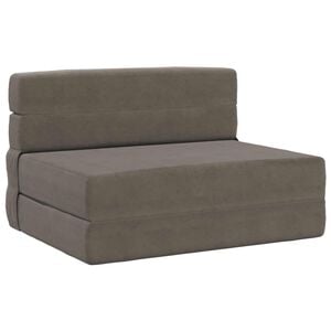 vidaXL Canap&eacute;-lit pliable Gris clair 70 x 80 x 60 cm Tissu