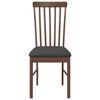 vidaXL Chaises à manger coussins 2 pcs marron bois massif caoutchouc