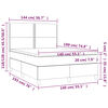 vidaXL Sommier &agrave; lattes de lit et matelas et LED Bleu 140x190 cm Tissu
