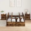 vidaXL Cadre de lit avec rangement Ch&ecirc;ne fum&eacute; 120 x 190 cm