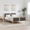 vidaXL Cadre de lit avec t&ecirc;te de lit Gris fonc&eacute; 160 x 200 cm tissu