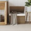 vidaXL Panier &agrave; linge avec couvercle 55,5x35x34 cm r&eacute;sine tress&eacute;e