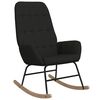 vidaXL Chaise &agrave; bascule Noir Tissu