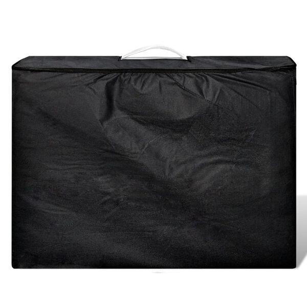 vidaXL Table de massage pliable Blanc crème 4 zones avec cadre en bois