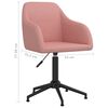 vidaXL Chaises pivotantes &agrave; manger lot de 6 rose velours