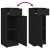vidaXL Armoire de salle de bain Noir 32x34x90 cm Bois d'ing&eacute;nierie